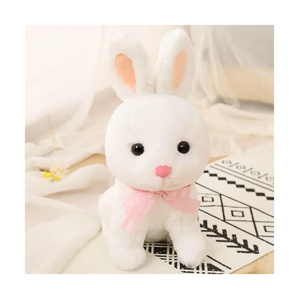 Doux Dessin Animé Grandes Oreilles Lapin en Peluche Jouet Mignon Lapin Poupée en Peluche Animal Mignon Jouet Oreiller Fille E