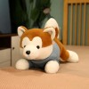 LfrAnk Mignon Akita Chien en Peluche Poupée en Peluche Animal Chien Coussin Cadeau De Noël pour Enfants 60cm 1