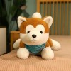 LfrAnk Mignon Akita Chien en Peluche Poupée en Peluche Animal Chien Coussin Cadeau De Noël pour Enfants 60cm 1