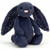 Jellycat Peluche lapin Stardust bleu marine moyen