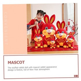 ABOOFAN 3 Pcs Bureau Topper Mini Bébé Poupées Lapin Mascotte Jouet en Peluche Lapin Jouet Lapins De Pâques Zodiaque Animal St