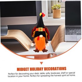 Toyvian 4 Pièces Décoration en Peluche Gnomes dautomne De Dinde Peluche Dinde Farcie Figurines De GNOME dautomne GNOME dac