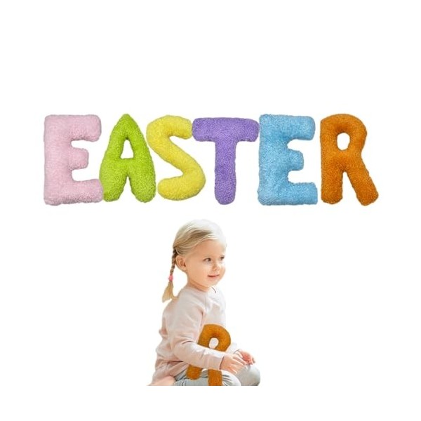 Ghirting Jouets en Peluche de Pâques, décorations de fête de Pâques | Jouets en Peluche de poupée Alphabet Moelleux colorés |