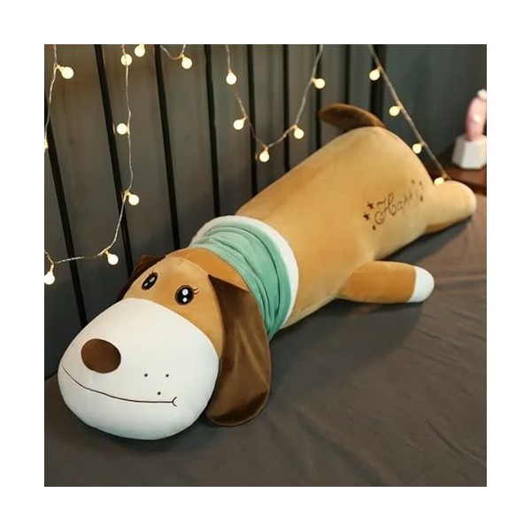 Mignon Schnauzer Chien Vache Girafe Peluche Long Oreiller Doux en Peluche Dessin Animé Animal Poupée Couchage Oreiller Ami Ca