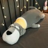 Mignon Schnauzer Chien Vache Girafe Peluche Long Oreiller Doux en Peluche Dessin Animé Animal Poupée Couchage Oreiller Ami Ca