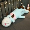 Mignon Schnauzer Chien Vache Girafe Peluche Long Oreiller Doux en Peluche Dessin Animé Animal Poupée Couchage Oreiller Ami Ca