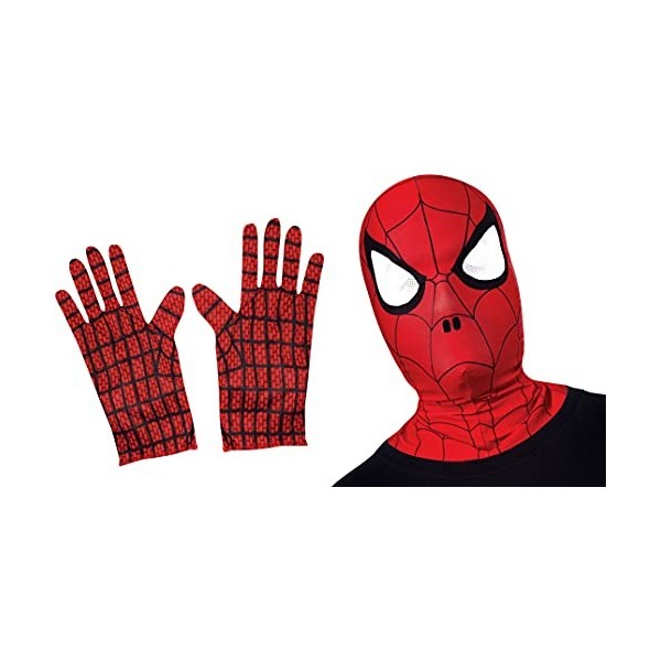 RUBIES - SPIDER-MAN - Marvel officiel -Kit Accessoires déguisement pour enfant - Spider-Man avec Cagoule + Gants