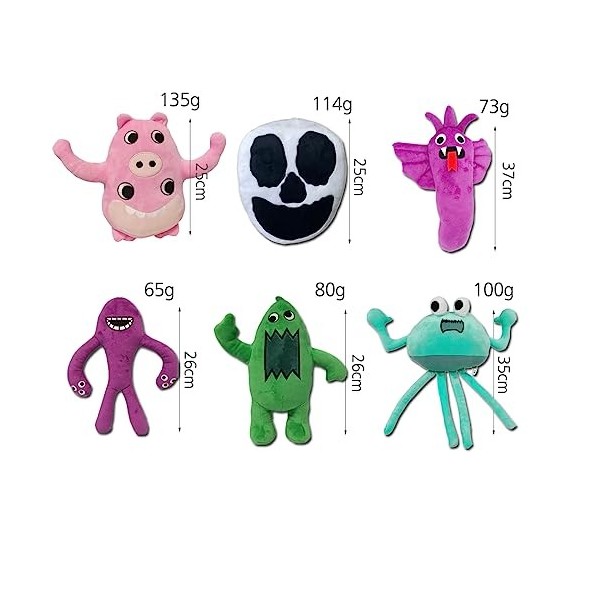 2023 New Garten of Banban Plush, 10 Pouces Banban Garden Plush Toy, Soft Monster Horror Stuffed Doll for Fan Gifts Lot De 6 