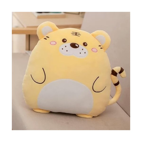 NOpinz Forêt Animal Oreiller Lion Dinosaure Tigre Bull Ours Avocat Peluche Jouet Sieste Oreiller avec Couverture Cadeau Anniv