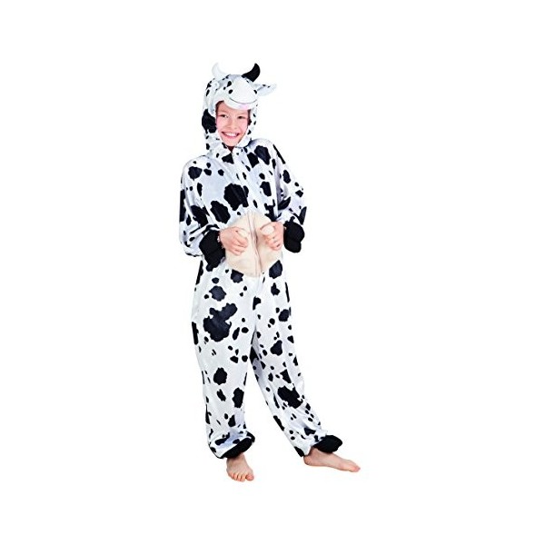 Boland Aptafêtes- Costume de Vache pour Enfant en Peluche, 10103448, Blanc, 140 cm
