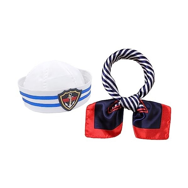 Kit de déguisement marin，Chapeaux de Marin，pour Accessoire de Costume, Fête de Déguisement.