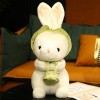 LfrAnk Lapin Mignon avec Panier Jouet en Peluche Lapin Kawaii poupée en Peluche Peluche Oreiller Mignon pour Cadeau d’Anniver