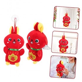 ibasenice 8 Pièces Poupée Lapin Mini Lapins Mini-Jouets Mini-Figurine Mini Figurines Décor Chinois Décor De Table Jouet De Po