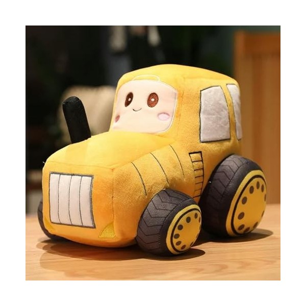 SaruEL Dessin animé Mignon Tracteur poupée en Peluche Kawaii Voiture poupée Jouet Enfants Anniversaire Cadeaux de Noël 30cm 3