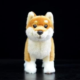 GaYouny Jouet en Peluche réaliste 2 8cm Shiba inu poupée Peluche Animaux Peluches Doux Anime naptique Compagnon Peluche Figur
