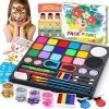 Chennyfun Palette de Maquillage Enfants Kit de Peinture pour Le Visage-17 Grandes peintures, Peinture pour Le Visage et Le Co