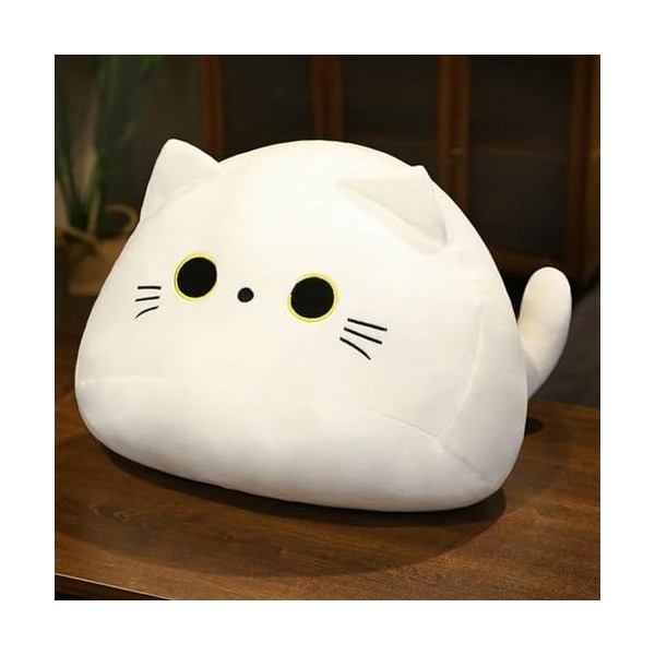 GagaLu Chat Rond Forme Doux en Peluche Coussin Poupée Mignon Dessin Animé Animal en Peluche Jouet Fille Doux Anniversaire Cad