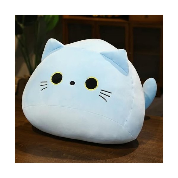 GagaLu Chat Rond Forme Doux en Peluche Coussin Poupée Mignon Dessin Animé Animal en Peluche Jouet Fille Doux Anniversaire Cad
