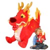 BUKISA Jouet Dragon Chinois en Peluche - 2024 Année de lanimal en Peluche Dragon Debout - Peluches de Mascotte de Dragon de 