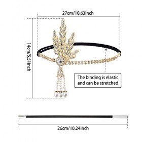 NITAIUN 6 Pcs Gatsby Costume Accessoires Set pour Femmes, 1920s Accessoires, Great Gatsby Ensemble dAccessoires Mode avec Ba