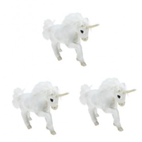 Abaodam 3 Pièces Licorne De Simulation Peluche Licorne Oreiller De Licorne en Peluche Décoration Dinspiration Nordique Poupé