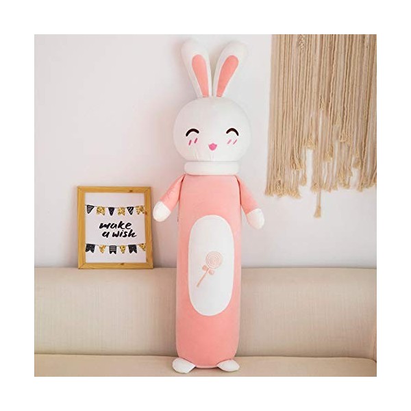 Lapin Oreiller en Peluche Long Sommeil Oreiller Clip Jambe Chiffon poupée Fille poupée lit poupée-I,105CM