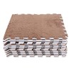 10 Pièces Tapis de Sol en Mousse en Peluche Carrés Carreaux de Tapis Imbriqués, Tapis de Jeu Carreaux de Sol Tapis Descalade