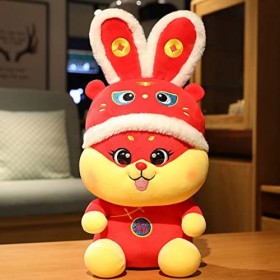 Totority 3 Pièces Poupée Animal Chanceux Poupée De Lapin en Peluche Lapin en Peluche Année du Lapin Poupée en Peluche Jouet D