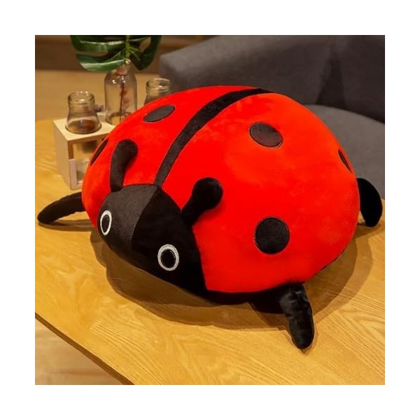 LfrAnk Kawaii Coccinelle en Peluche Jouet Insecte Oreiller en Peluche Animal Poupée Enfants Coussin Cadeaux Créatifs 80CM 3