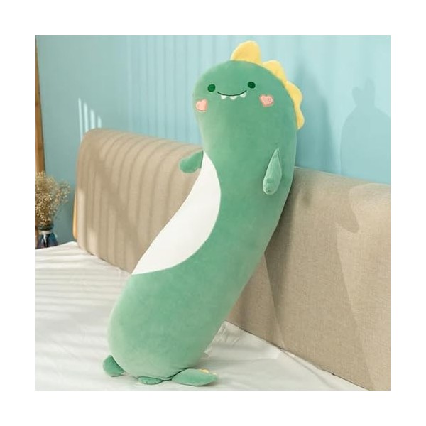 LfrAnk Mignon Dinosaure Pingouin Husky Kawaii Long Oreiller en Peluche Animal Poupée Enfants Jouets Cadeau D’Anniversaire Cad
