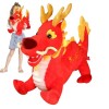 BRULEA Jouet Dragon Chinois en Peluche | Peluches de Mascotte de Dragon Debout 2024 | Peluches de Mascotte de Dragon de Dessi