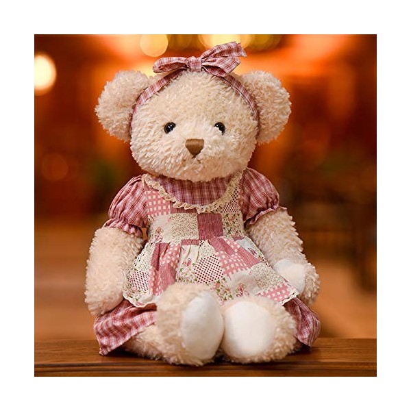 Mignon Ours en Peluche en Peluche Couple Ours Portant Jupe Ours Poupée Presse Poupée Cadeau danniversaire-B,65cm