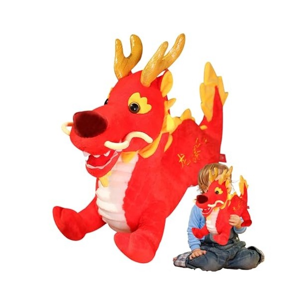 BUKBAG Poup?�e en Peluche Dragon Chinois - 2024 Ann?�e de la Mascotte