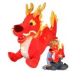 BUKBAG Poupée en Peluche Dragon Chinois - 2024 Année de la Mascotte du Dragon Debout - Peluches de Mascotte de Dragon de Dess