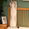 NOpinz Kawaii Doux Long Chat Oreiller Jouet en Peluche Bureau Sieste Oreiller Lit Sommeil Oreiller Décoration Intérieure Cade