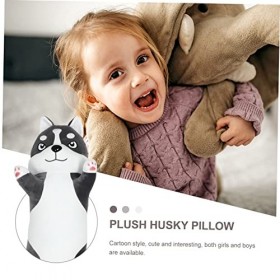 Toyvian 1 Pc Poupée Jouet Jouets danimaux Oreillers Jouet Chiot Jouets pour Chiots Oreiller Husky en Peluche Poupée en Peluc