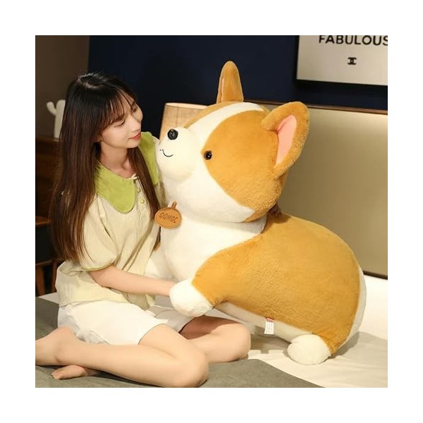 NOpinz Mignon Corgi Peluche Jouets en Peluche Animaux en Peluche Bande Dessinée Oreiller Mignon Cadeaux De Noël pour Enfants 