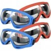 Toyer Lot de 4 lunettes de protection/lunettes de sécurité/lunettes de moto avec bandanas – Compatible avec Nerf Game Battle 