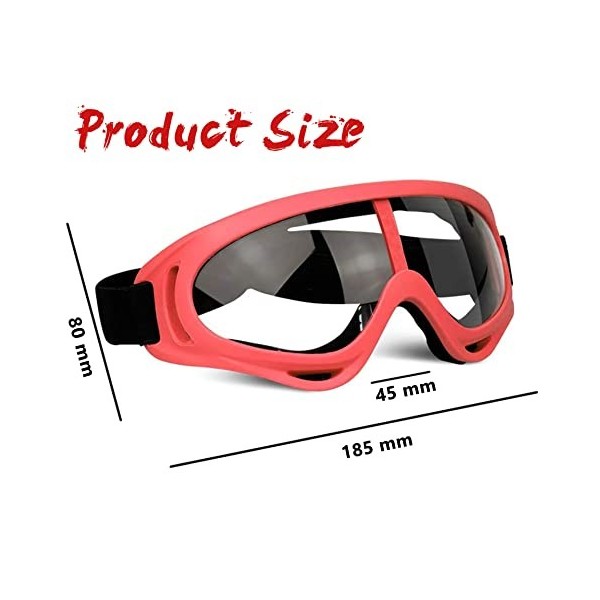 Toyer Lot de 4 lunettes de protection/lunettes de sécurité/lunettes de moto avec bandanas – Compatible avec Nerf Game Battle 