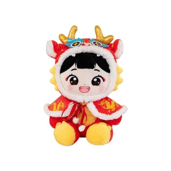 Milageto Figurines en Peluche du Nouvel an Chinois, Jouet Doux, Ornement à câliner, Animal en Peluche pour Enfants, Jouet pou