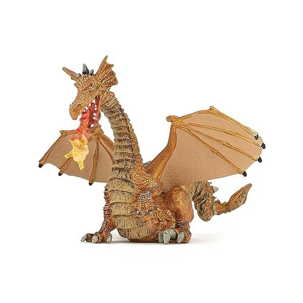 Papo - 39095 - Figurine - Conte et Légende - Dragon Or avec Flamme