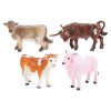 ibasenice 16 Pièces Modèle De Simulation De Tauromachie Décor De Noël Jouet Animaux en Peluche De Vache Petite Maison Vache d