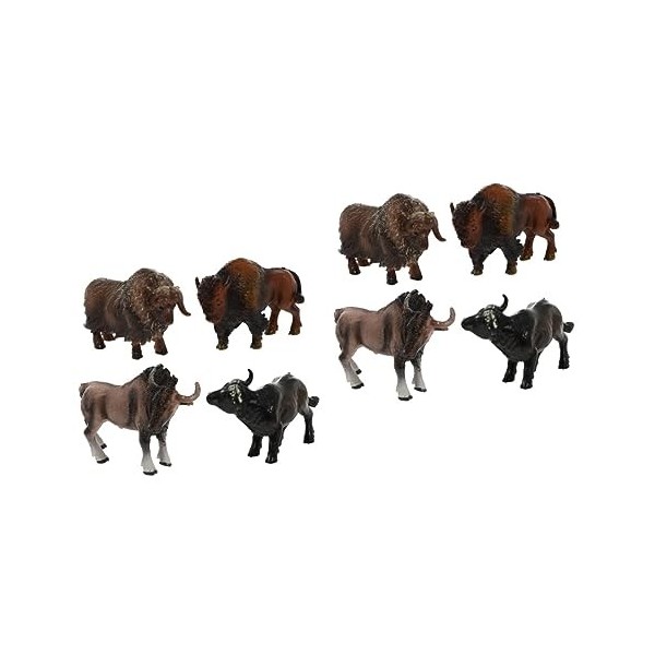 ibasenice 16 Pièces Modèle De Simulation De Tauromachie Décor De Noël Jouet Animaux en Peluche De Vache Petite Maison Vache d