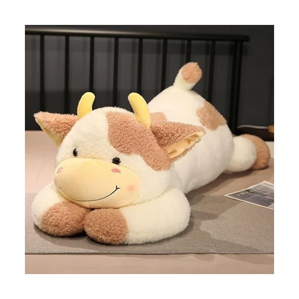 KiLoom Belle Vache à Lait Jouets en Peluche Dessin animé Peluche Animaux bovins poupées Oreiller de Couchage pour bébé Filles