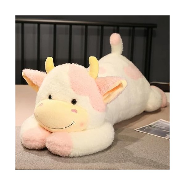 KiLoom Belle Vache à Lait Jouets en Peluche Dessin animé Peluche Animaux bovins poupées Oreiller de Couchage pour bébé Filles