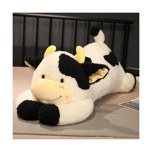 KiLoom Belle Vache à Lait Jouets en Peluche Dessin animé Peluche Animaux bovins poupées Oreiller de Couchage pour bébé Filles