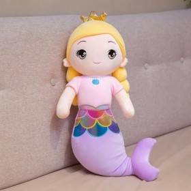 NOpinz Mignon Sirène Peluche Jouet en Peluche Dessin Animé Animal Poisson Poupée Sieste Oreiller Fille Cadeau D’Anniversaire 