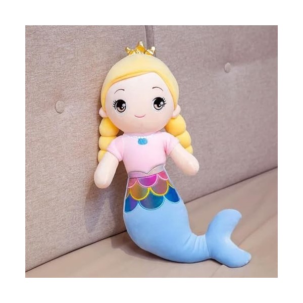 NOpinz Mignon Sirène Peluche Jouet en Peluche Dessin Animé Animal Poisson Poupée Sieste Oreiller Fille Cadeau D’Anniversaire 