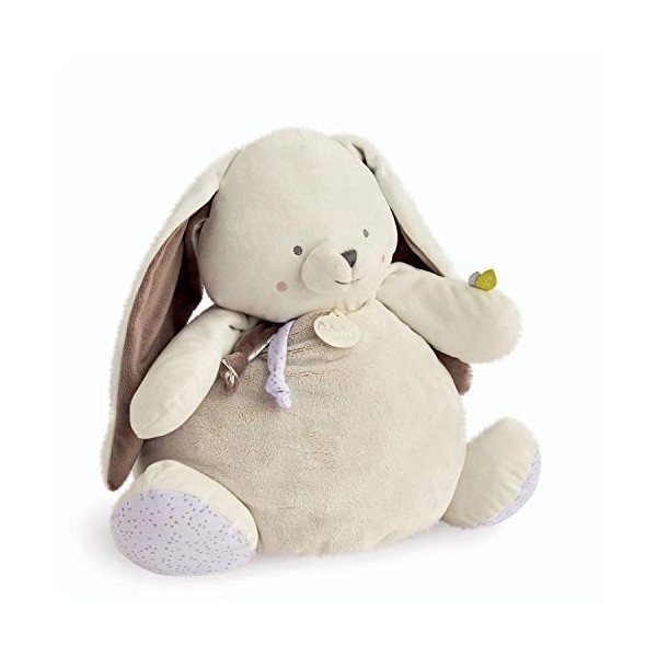 BABY NAT - Peluche Range-Pyjama - Peluche Lapin - 38 cm - Gris - Idée Cadeau Enfant - BN0475