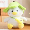 EacTEL Mignon Canard en Peluche avec Chapeau Peluche Banane Canard Animal Peluche Jouet Kawaii Canard Chambre décoration Orei